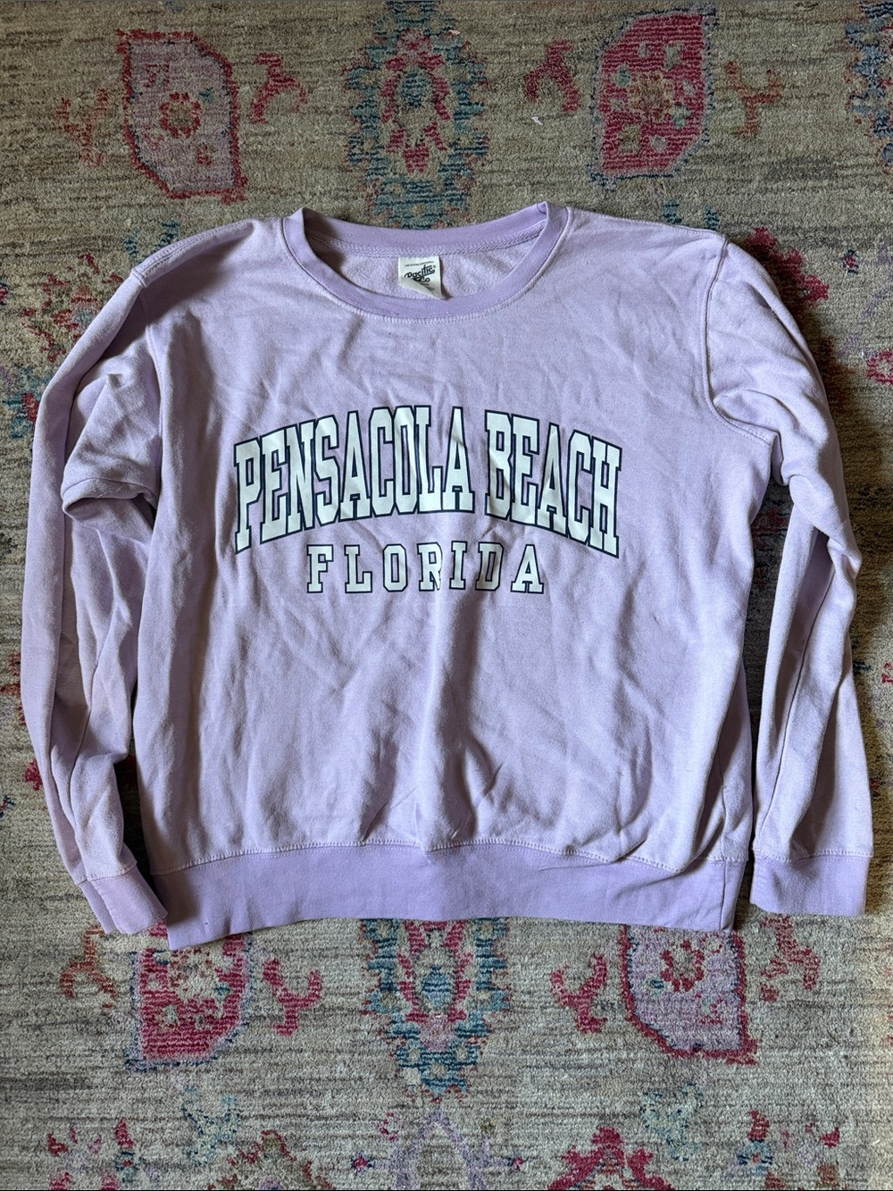 Pensacola Beach Florida Lilac Crew Neck Sweatshirt - Women